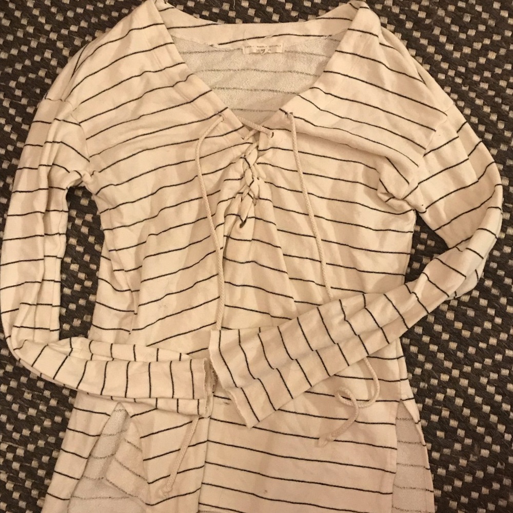 Lace up sweatshirt
